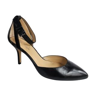 Marc Fisher Heels Vegan MF Dalula 2-R Black Leather Size 9.5 Cruelty Free